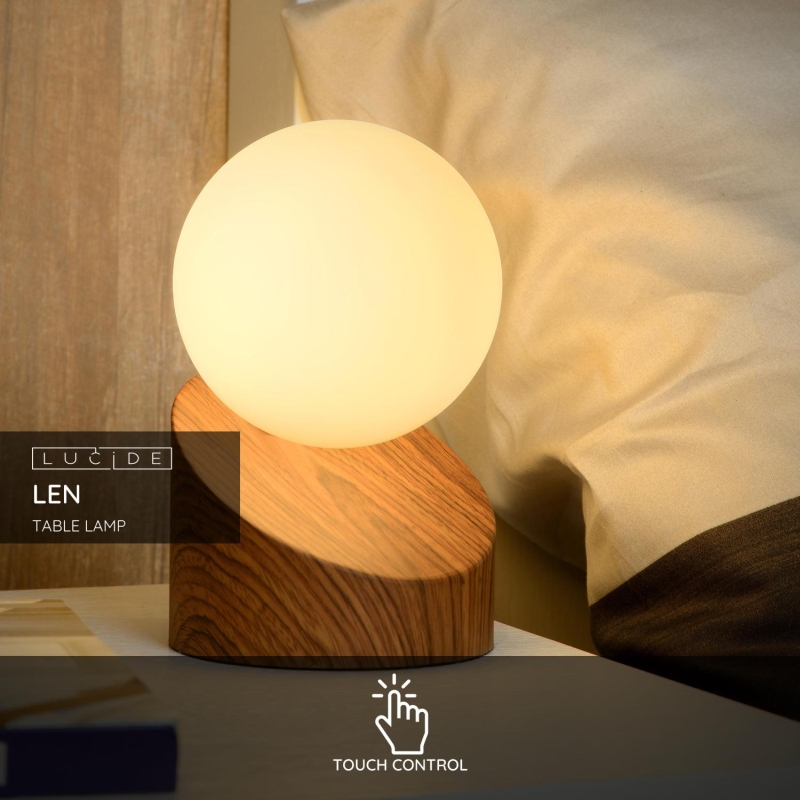 Lucide LEN - Stolná lampa - Ø 10 cm - 1xG9 - Natural